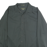EDDIE BAUER Mens Black Plain Shirt 2XL Long Sleeve Button-Down Formal Casual