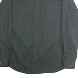 EDDIE BAUER Mens Black Plain Shirt 2XL Long Sleeve Button-Down Formal Casual