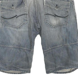 JACK&JONES Mens Shorts Blue Casual L W36 Cotton Blend Relaxed Fit