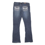 BONGO Womens Jeans Blue Relaxed Bootcut Denim Medium W32 L32 Sequined Pocket