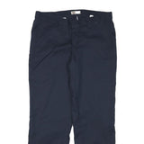 DICKIES Womens Cotton Blend Navy Regular Fit Straight Leg Trousers W32 L28