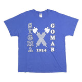JERZEES Mens Blue Sigma Gamma Ringer T-Shirt XL Crew Neck Short Sleeve
