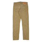 LEVI'S Mens Slim Beige Cotton Blend Trousers W28 L28 Zip Classic Skinny Fit