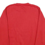 NIKE Mens Red Plainfield Baseball Crew Neck L Sweatshirt Cotton Blend
