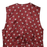 DIVINA Womens Red Button Jacquard Jacket XS Viscose Blend Floral Print Elegant