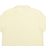 NAUTICA Mens Cream Short Sleeve Plain Polo Shirt XL Classic Fit Cotton