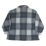 ONLY Womens Grey & Blue Check Button Jacket XL Polyester Casual Relaxed Fit