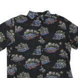 BATIK BAY Mens Black Hawaiian Shirt 2XL Cotton Blend Short Sleeve Relaxed Fit
