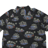BATIK BAY Mens Black Hawaiian Shirt 2XL Cotton Blend Short Sleeve Relaxed Fit