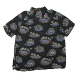 BATIK BAY Mens Black Hawaiian Shirt 2XL Cotton Blend Short Sleeve Relaxed Fit