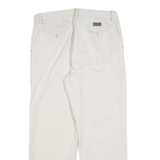 NAUTICA Mens Regular Fit Beige Cotton Blend Zip Trousers W34 L30 Comfortable