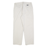 NAUTICA Mens Regular Fit Beige Cotton Blend Zip Trousers W34 L30 Comfortable