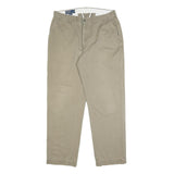 POLO RALPH LAUREN Mens Cotton Beige Relaxed Straight Trousers W35 L32 Casual
