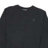 FILA Womens Black Crew Neck L Sweatshirt Cotton Blend Logo Patch Casual