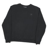 FILA Womens Black Crew Neck L Sweatshirt Cotton Blend Logo Patch Casual