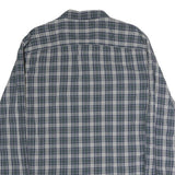 NAUTICA Mens Blue & White Check Shirt L Slim Fit Lightweight Cotton Casual