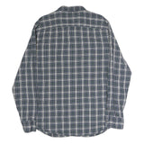 NAUTICA Mens Blue & White Check Shirt L Slim Fit Lightweight Cotton Casual