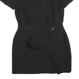 CARVEN Womens Black Shift Polyester Blend Short Sleeve Knee Length Dress L