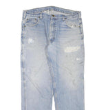CARHARTT Mens Jeans Blue Regular Straight Denim Medium W36 L32 Distressed