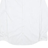 CALVIN KLEIN Mens White L Cotton Blend Shirt Long Sleeve Button Down Collar