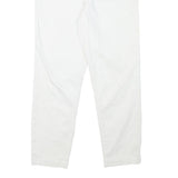 NAUTICA Womens White Slim Slim Fit Cotton Blend Trousers W32 L26 Casual Zip