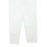 NAUTICA Womens White Slim Slim Fit Cotton Blend Trousers W32 L26 Casual Zip