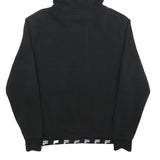 FILA Mens Black Cotton Blend Pullover Hoodie M Logo Embroidered