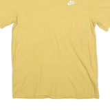 NIKE Mens Yellow Crew Neck Short Sleeve T-Shirt Cotton Blend M Casual Sportswear