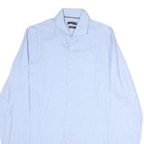 TOMMY HILFIGER Mens Blue Cotton Shirt M Long Sleeve Button Casual Smart