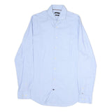 TOMMY HILFIGER Mens Blue Cotton Shirt M Long Sleeve Button Casual Smart