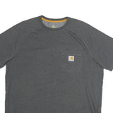 CARHARTT Mens Grey & Yellow Pocket T-Shirt L Short Sleeve Crew Neck Workwear