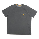 CARHARTT Mens Grey & Yellow Pocket T-Shirt L Short Sleeve Crew Neck Workwear