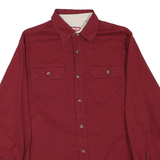 WRANGLER Mens Red Shirt S Button Pocket Long Sleeve Cotton Blend Casual
