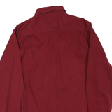 WRANGLER Mens Red Shirt S Button Pocket Long Sleeve Cotton Blend Casual