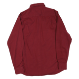 WRANGLER Mens Red Shirt S Button Pocket Long Sleeve Cotton Blend Casual