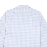 TOMMY HILFIGER Mens White & Blue Check Shirt XL Cotton Blend Casual Long Sleeve