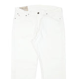 RALPH LAUREN Mens White Regular Fit Denim Jeans Cotton Blend Zip W34 L26 Classic