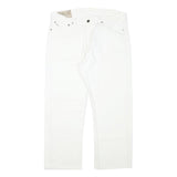 RALPH LAUREN Mens White Regular Fit Denim Jeans Cotton Blend Zip W34 L26 Classic