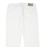 RALPH LAUREN Mens White Regular Fit Denim Jeans Cotton Blend Zip W34 L26 Classic