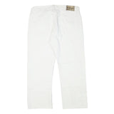RALPH LAUREN Mens White Regular Fit Denim Jeans Cotton Blend Zip W34 L26 Classic
