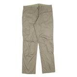 QUECHA Womens Cotton Blend Beige Regular Fit Straight Trousers W36 L32 Outdoor