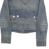 LEVI'S Womens Blue Denim Button Jacket M Cotton Classic Casual Stylish