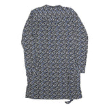 GAP Womens Black & Blue Polyester Blend Shirt Dress Jersey Long Sleeve Midi Size