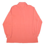 LACOSTE Mens Coral Long Sleeve Plain XL Cotton Blend Polo Shirt Classic Casual