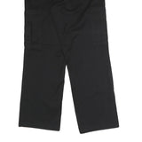 DICKIES Mens Polyester Blend Black Regular Straight Trousers W36 L32 Work Cargo