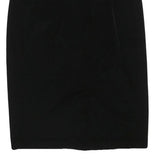XSCAPE Womens Black Straight Knee Length Velvet Skirt Size S Classic Style Soft