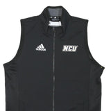ADIDAS Mens Black S Polyester Blend Jacket Vest Zip Sportswear Athletic S