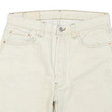 LEVI'S Mens Shorts White Denim L W30 Casual Cotton Blend Summer Wear