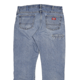DICKIES Mens Regular Fit Blue Denim Jeans W36 L29 Classic Cotton Blend Zip