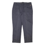 TOMMY HILFIGER Mens Cotton Blend Navy Blue Relaxed Straight Trousers W34 L30